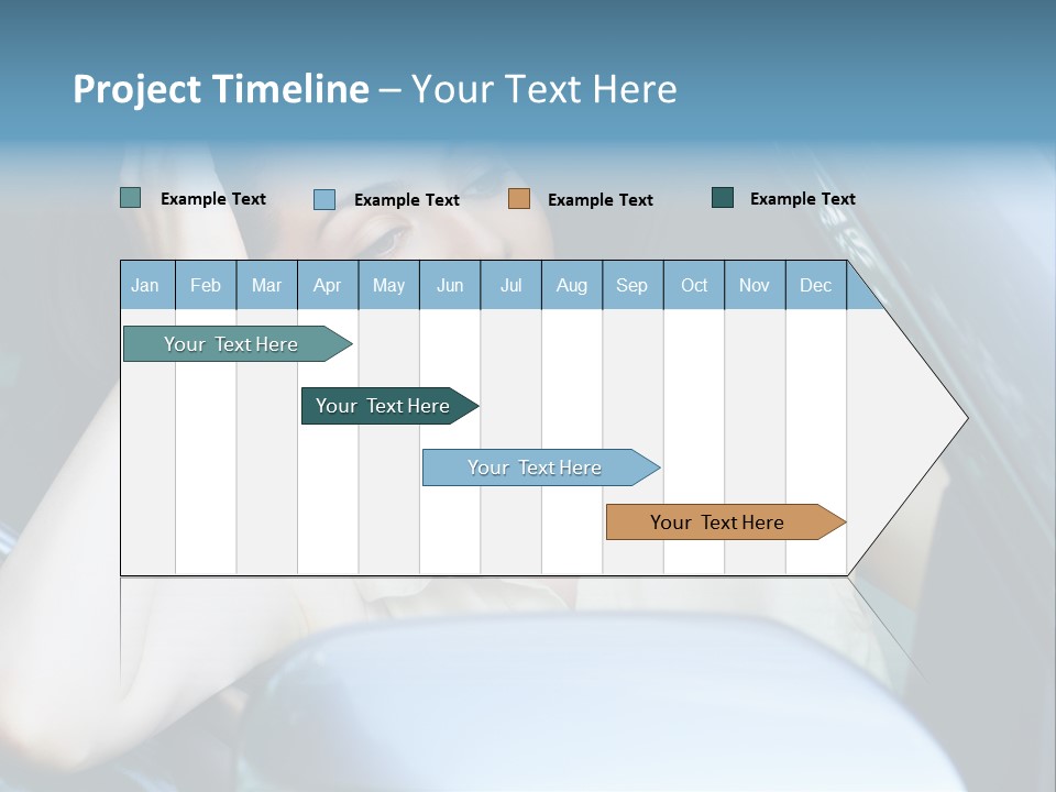 Lady Cheerful Successful PowerPoint Template