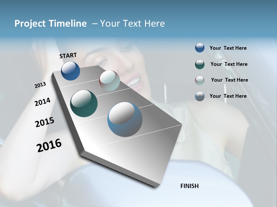 Lady Cheerful Successful PowerPoint Template