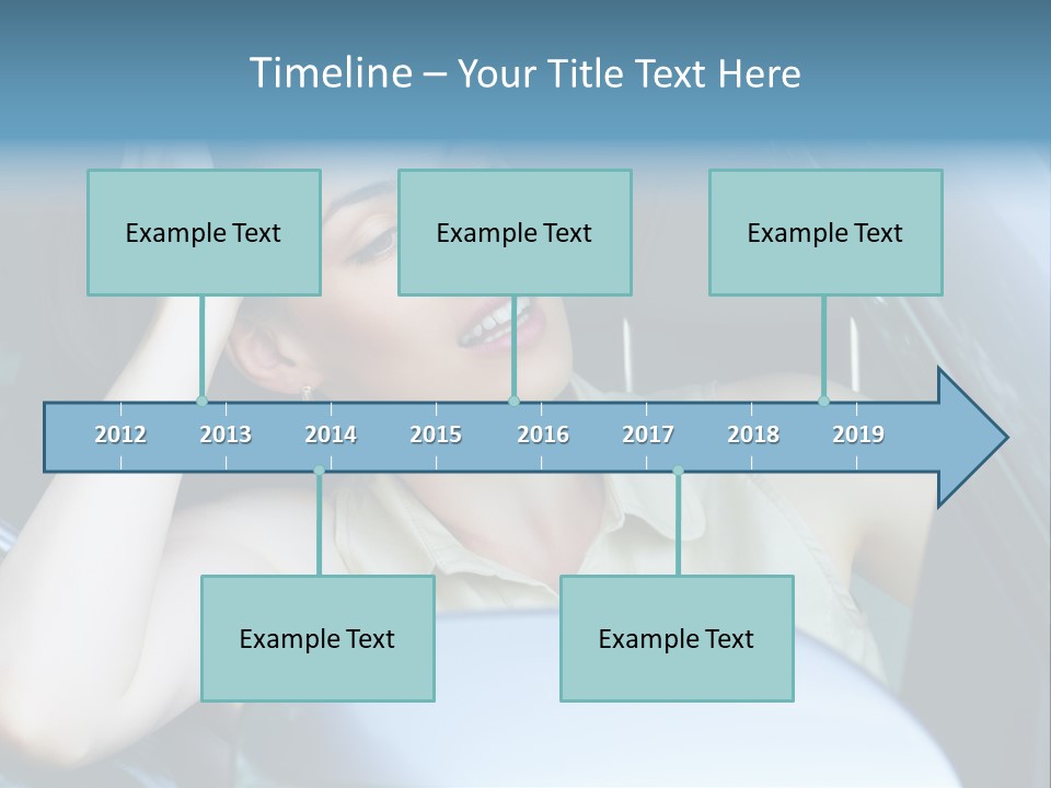 Lady Cheerful Successful PowerPoint Template