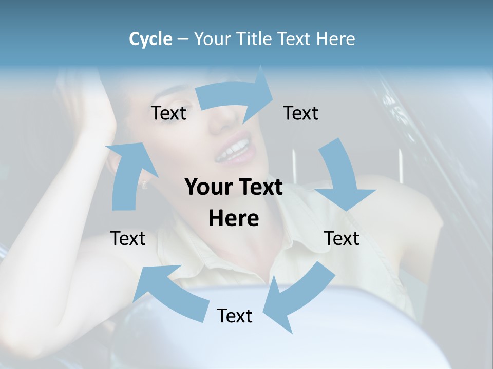 Lady Cheerful Successful PowerPoint Template