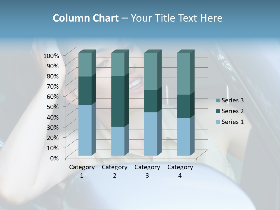 Lady Cheerful Successful PowerPoint Template