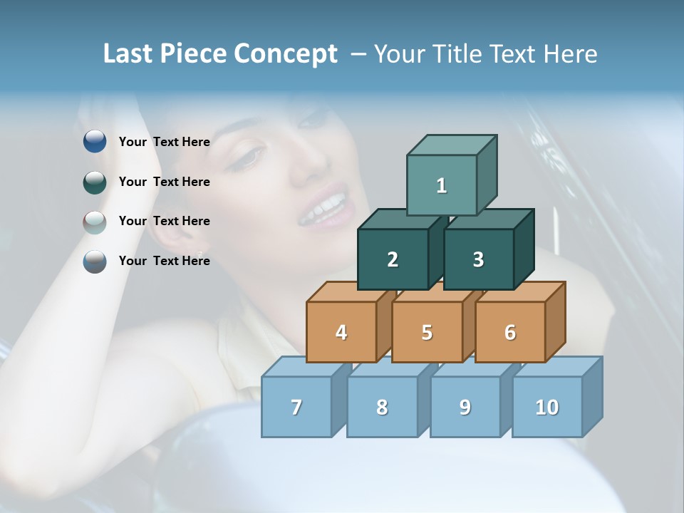 Lady Cheerful Successful PowerPoint Template