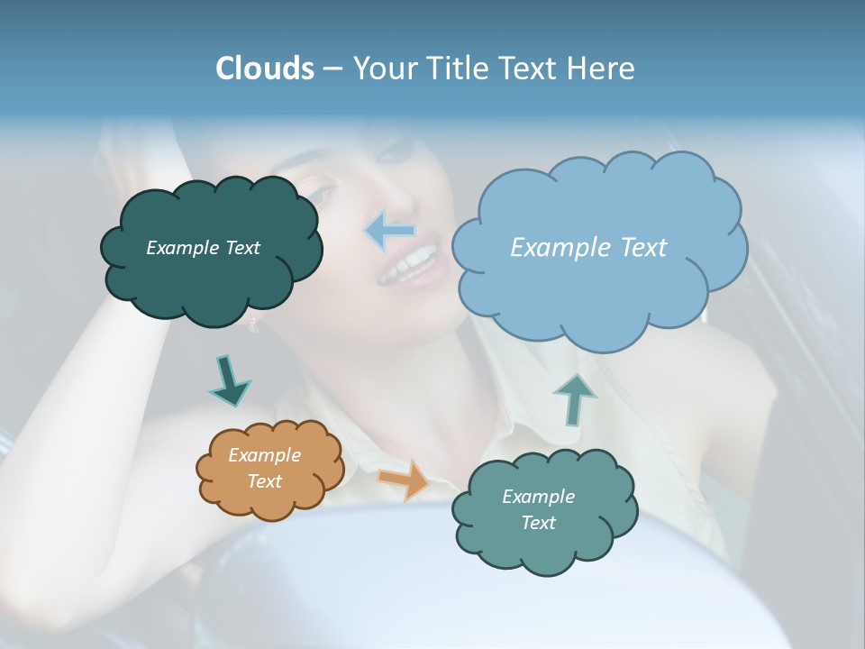 Lady Cheerful Successful PowerPoint Template