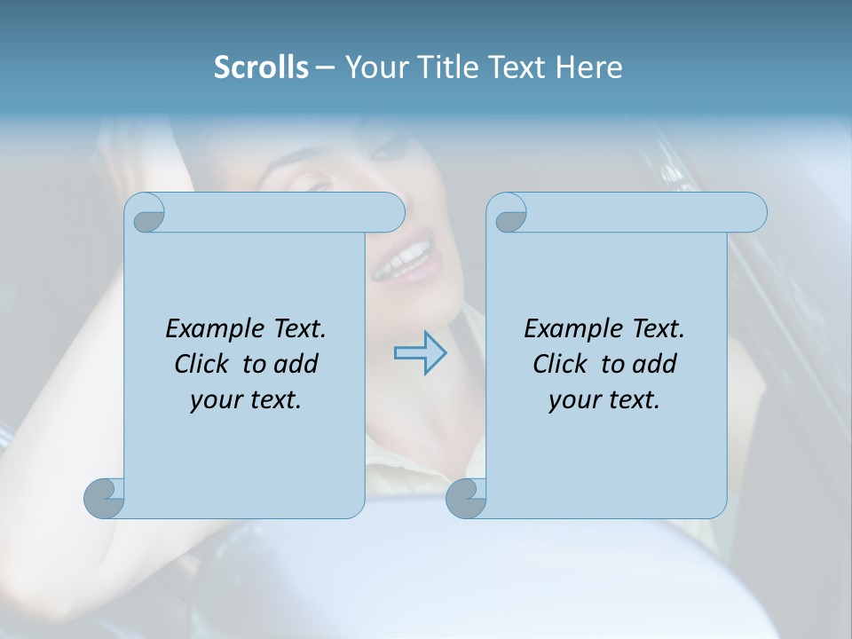 Lady Cheerful Successful PowerPoint Template