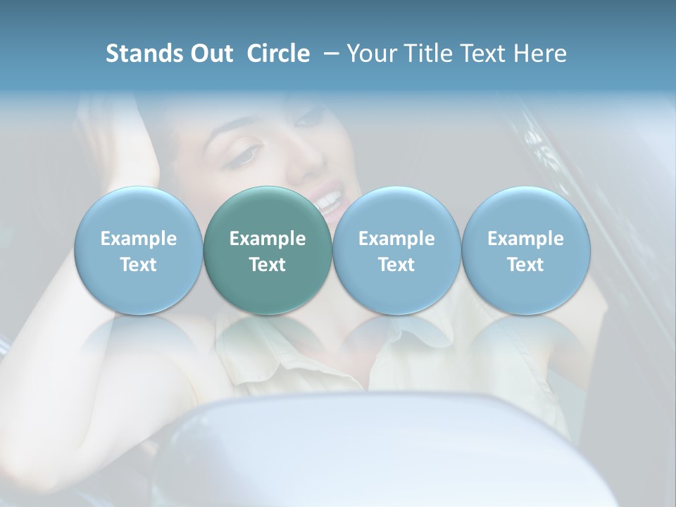 Lady Cheerful Successful PowerPoint Template