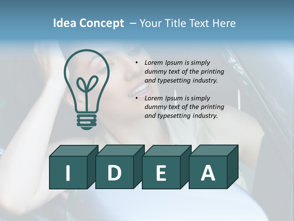 Lady Cheerful Successful PowerPoint Template