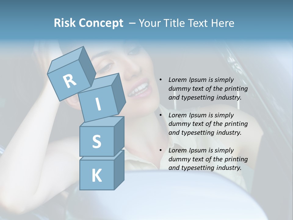 Lady Cheerful Successful PowerPoint Template