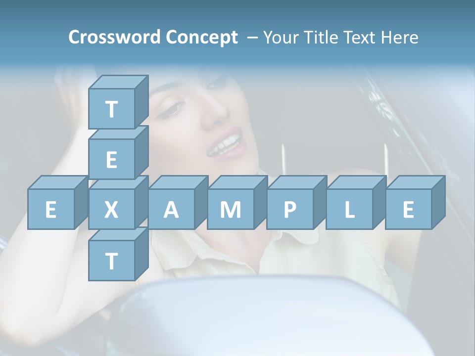 Lady Cheerful Successful PowerPoint Template