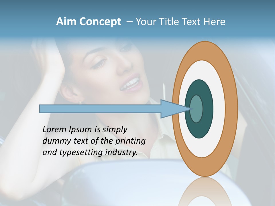 Lady Cheerful Successful PowerPoint Template