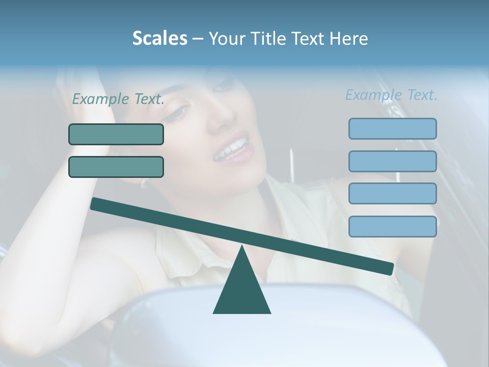 Lady Cheerful Successful PowerPoint Template