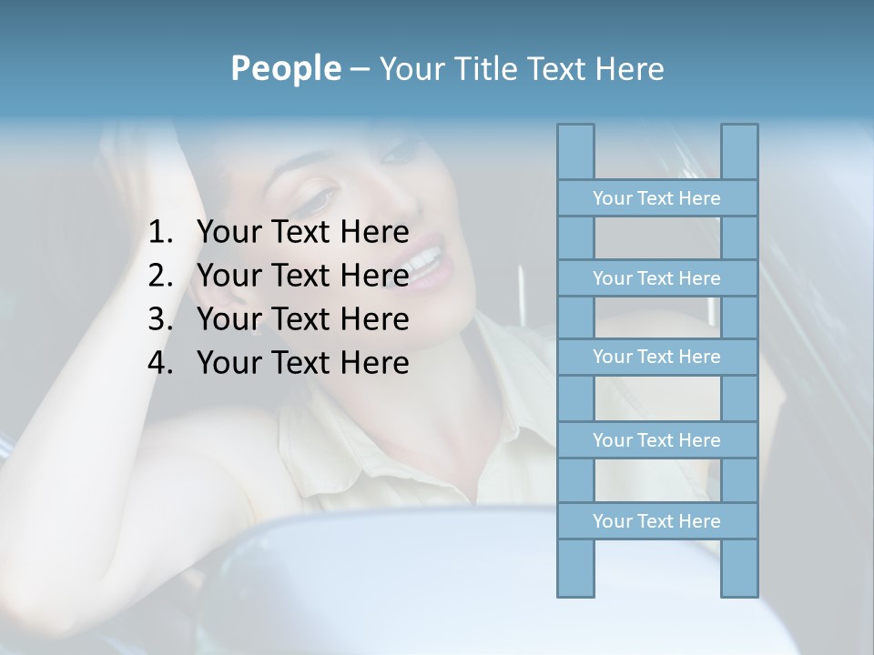 Lady Cheerful Successful PowerPoint Template