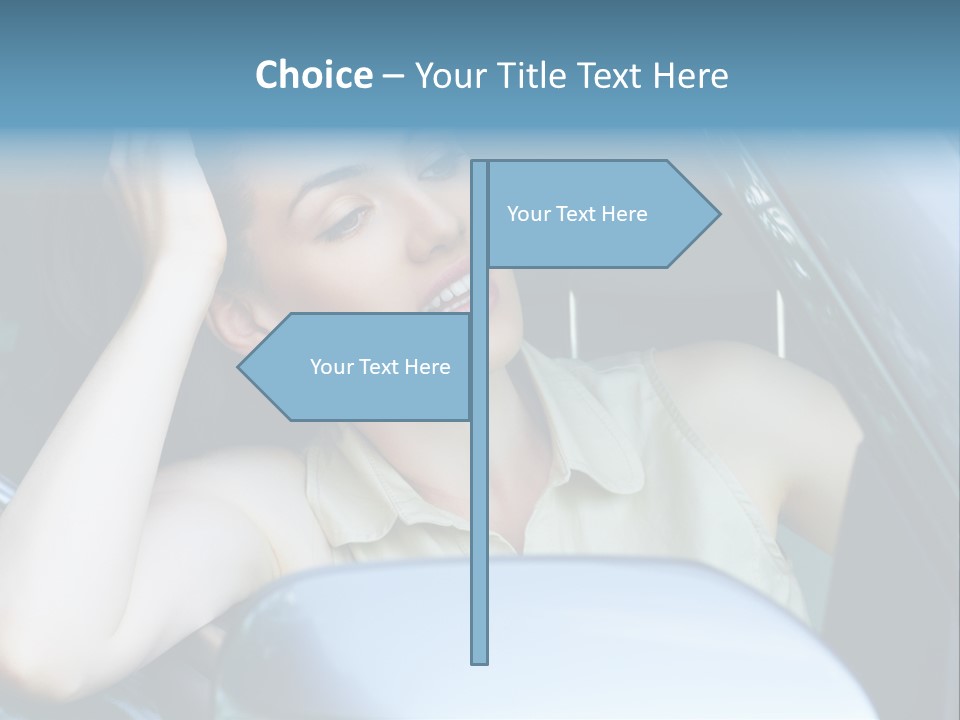 Lady Cheerful Successful PowerPoint Template