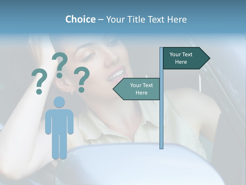 Lady Cheerful Successful PowerPoint Template