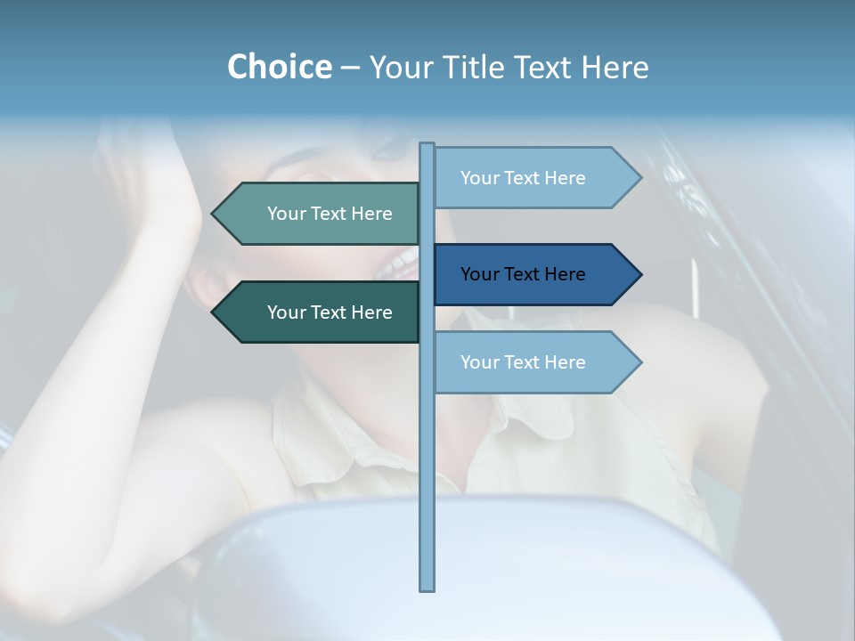 Lady Cheerful Successful PowerPoint Template