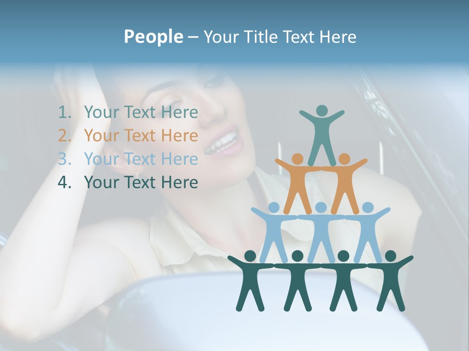 Lady Cheerful Successful PowerPoint Template