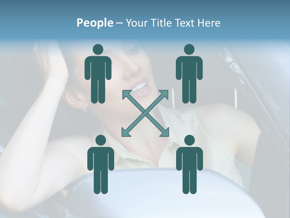 Lady Cheerful Successful PowerPoint Template