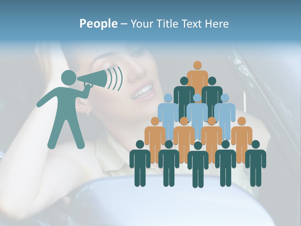 Lady Cheerful Successful PowerPoint Template