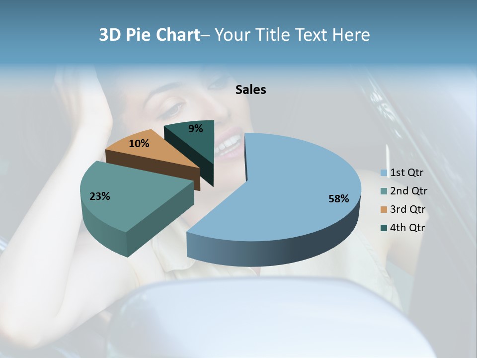 Lady Cheerful Successful PowerPoint Template