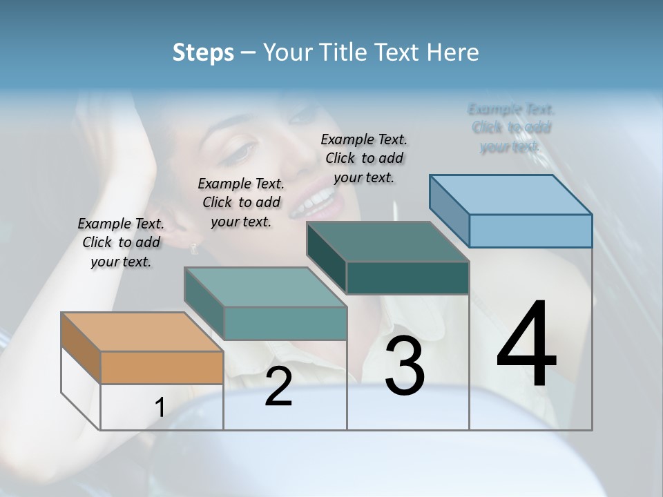 Lady Cheerful Successful PowerPoint Template