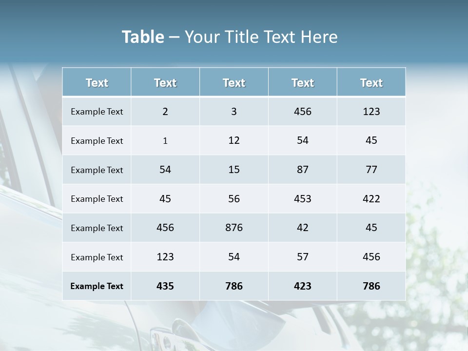 Outdoors Vehicle Transportation PowerPoint Template