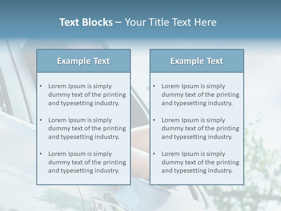 Outdoors Vehicle Transportation PowerPoint Template