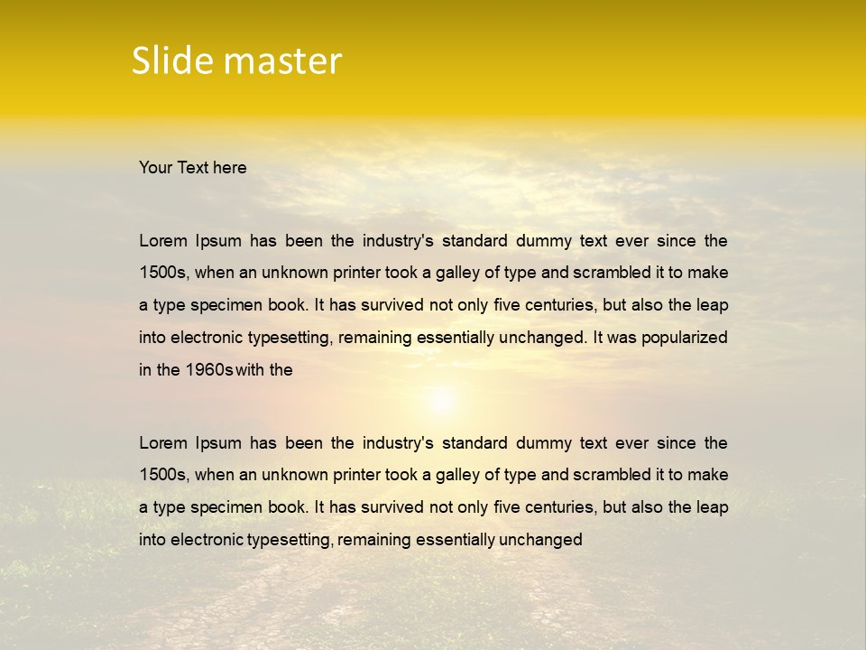 Sunlight Dry Lane PowerPoint Template