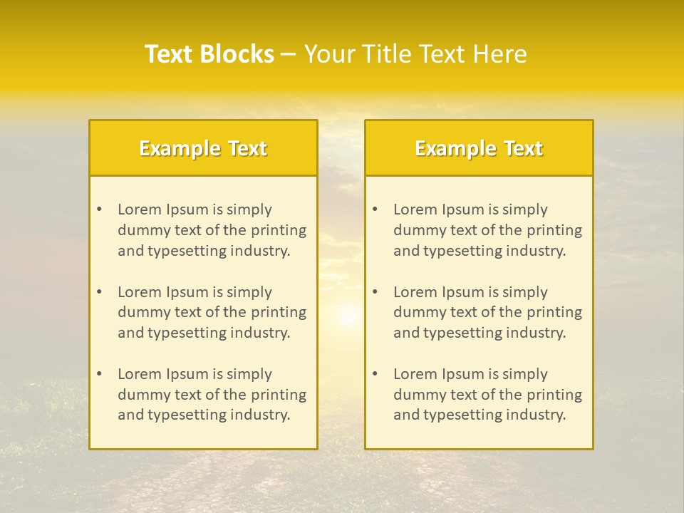 Sunlight Dry Lane PowerPoint Template