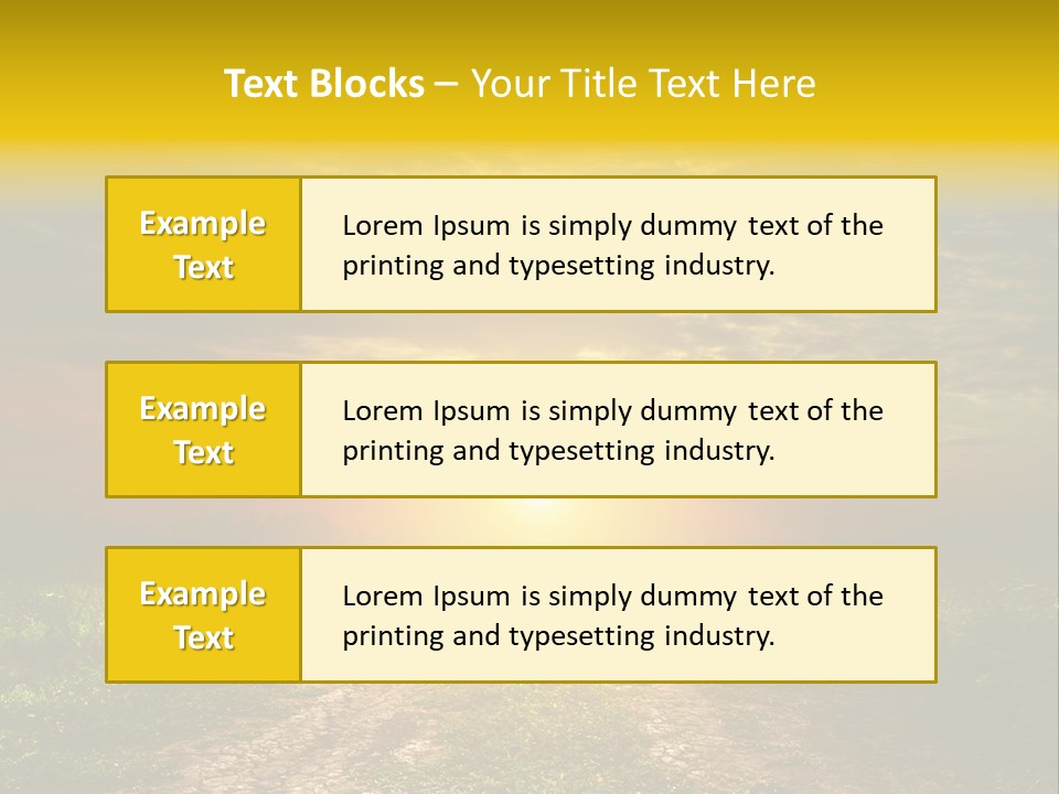 Sunlight Dry Lane PowerPoint Template