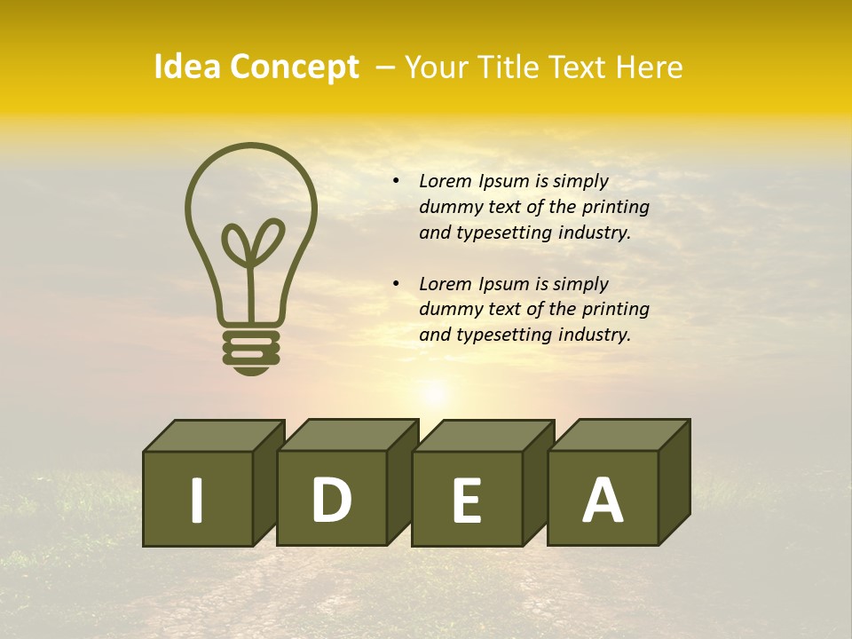 Sunlight Dry Lane PowerPoint Template