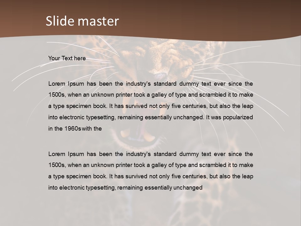 Africa Speed Tiger PowerPoint Template