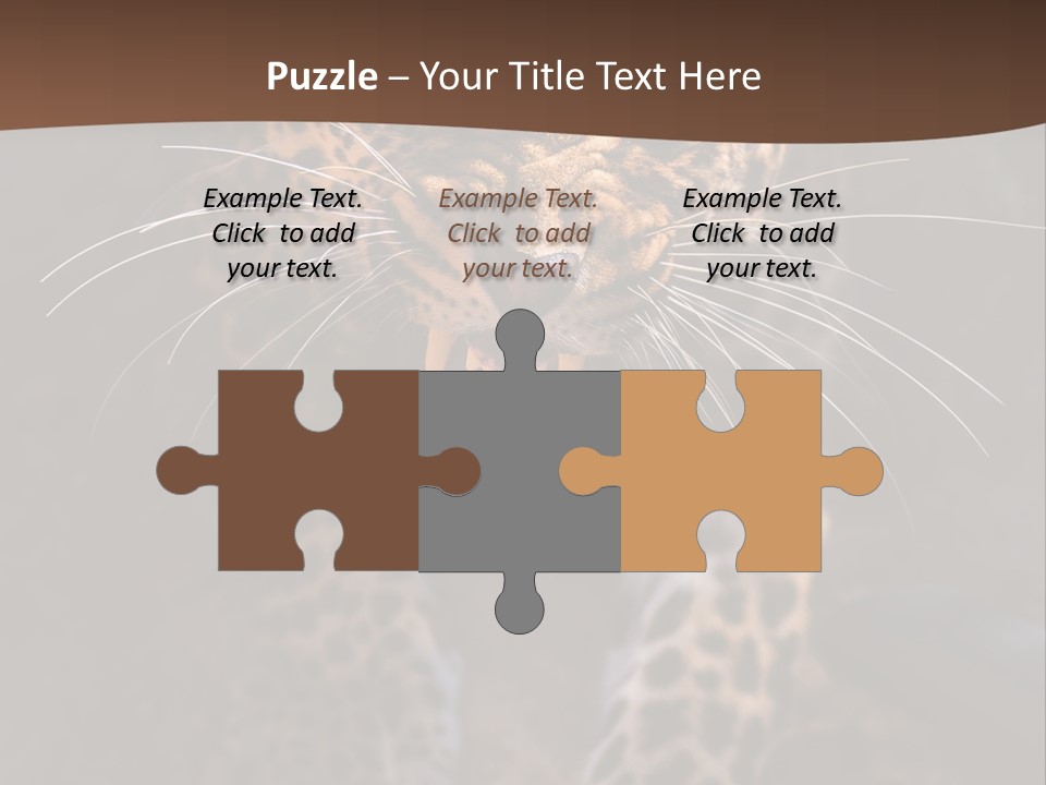 Africa Speed Tiger PowerPoint Template