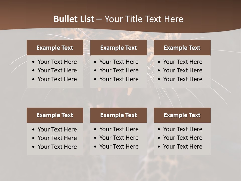 Africa Speed Tiger PowerPoint Template