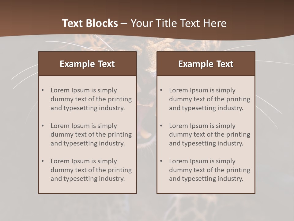 Africa Speed Tiger PowerPoint Template