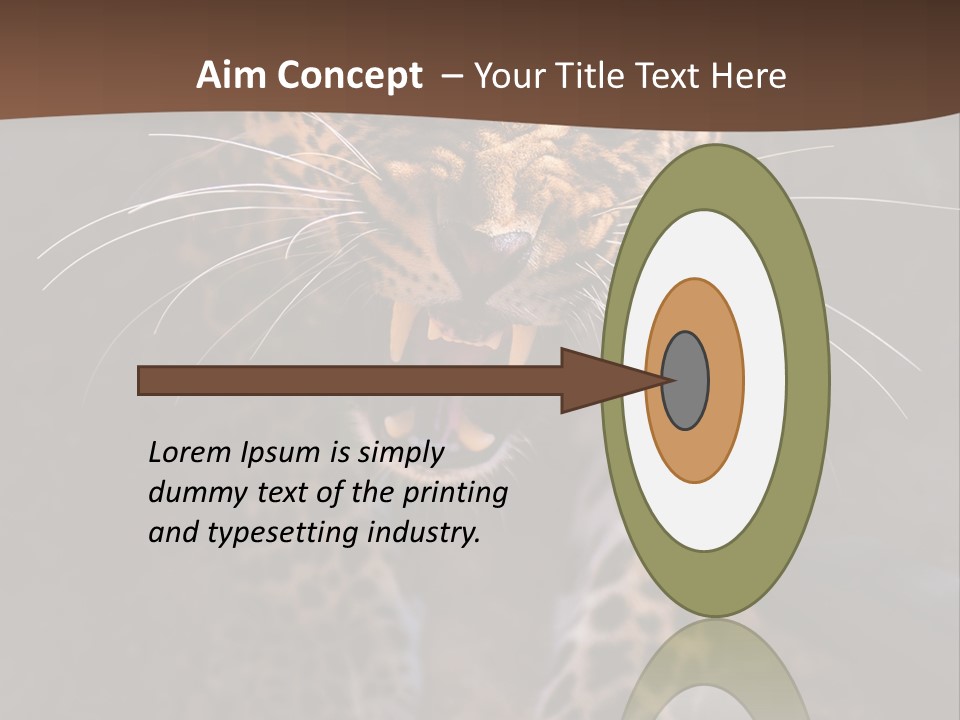 Africa Speed Tiger PowerPoint Template