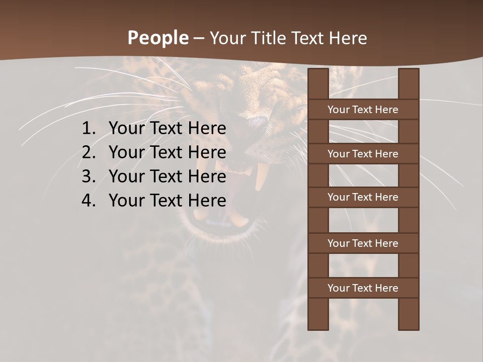 Africa Speed Tiger PowerPoint Template