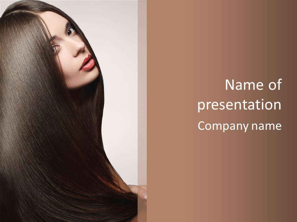 Beauty White Girl PowerPoint Template