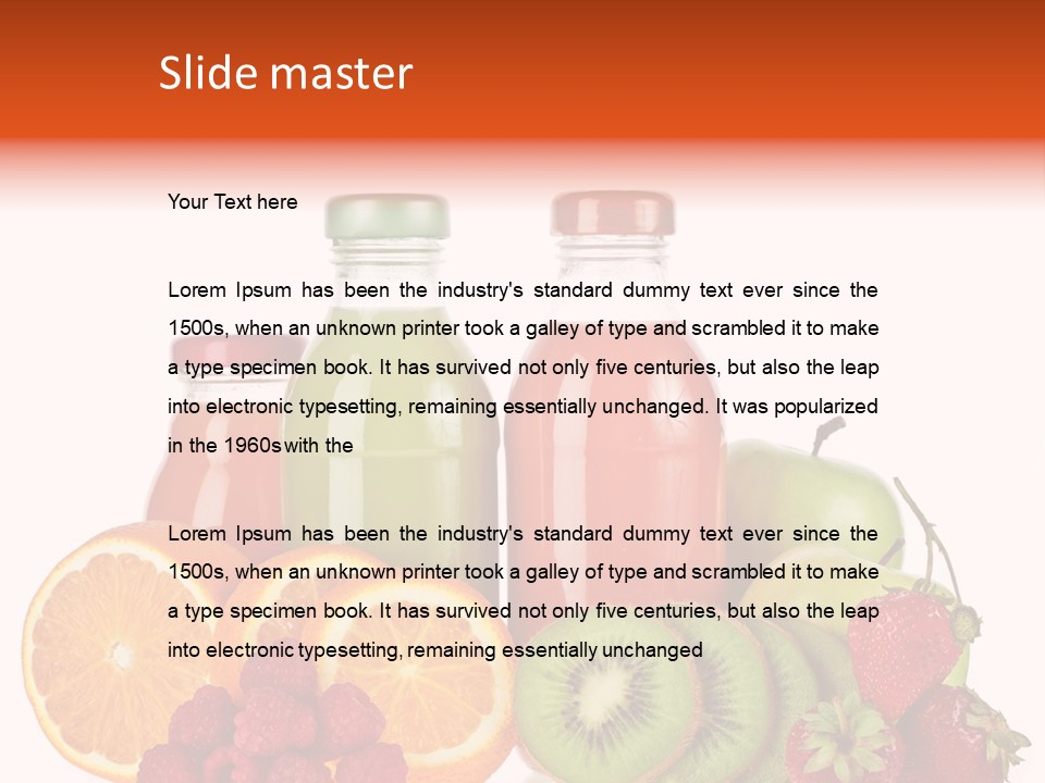 Fruit Juicy Container PowerPoint Template