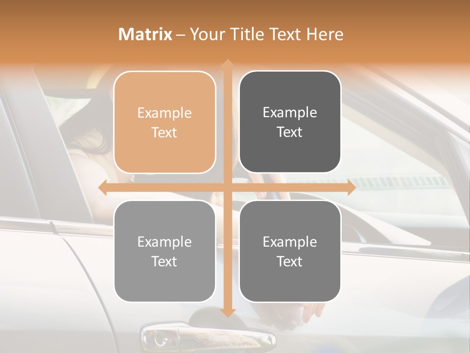 Woman Driving Automobile PowerPoint Template