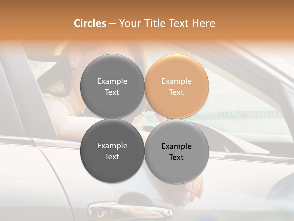 Woman Driving Automobile PowerPoint Template