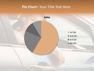 Woman Driving Automobile PowerPoint Template