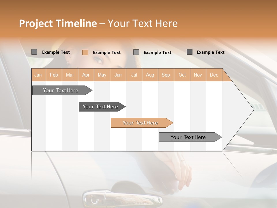 Woman Driving Automobile PowerPoint Template