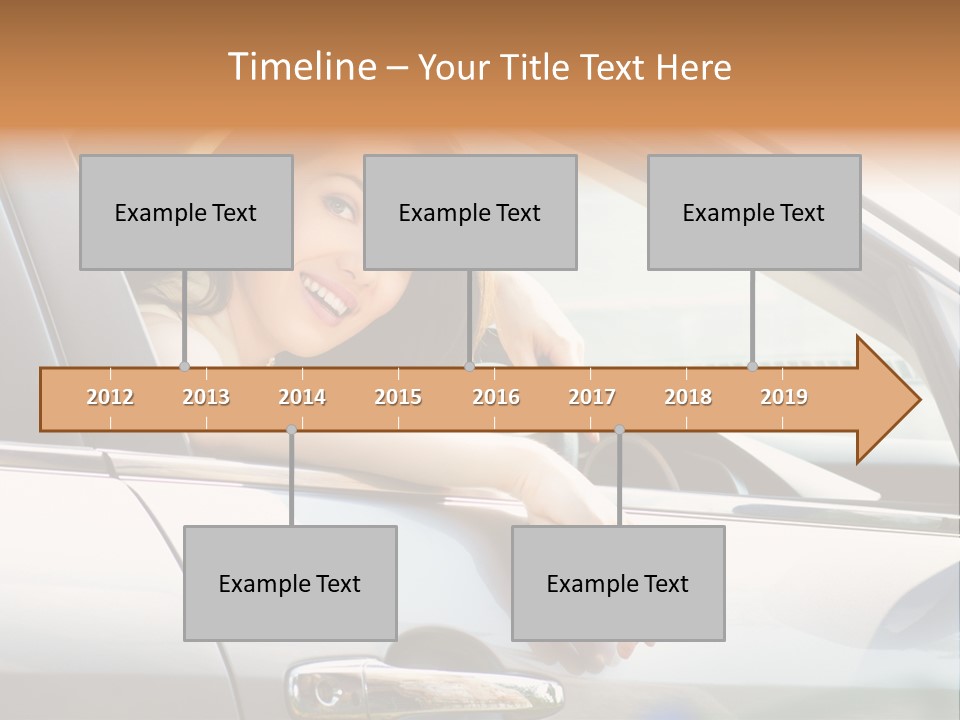 Woman Driving Automobile PowerPoint Template