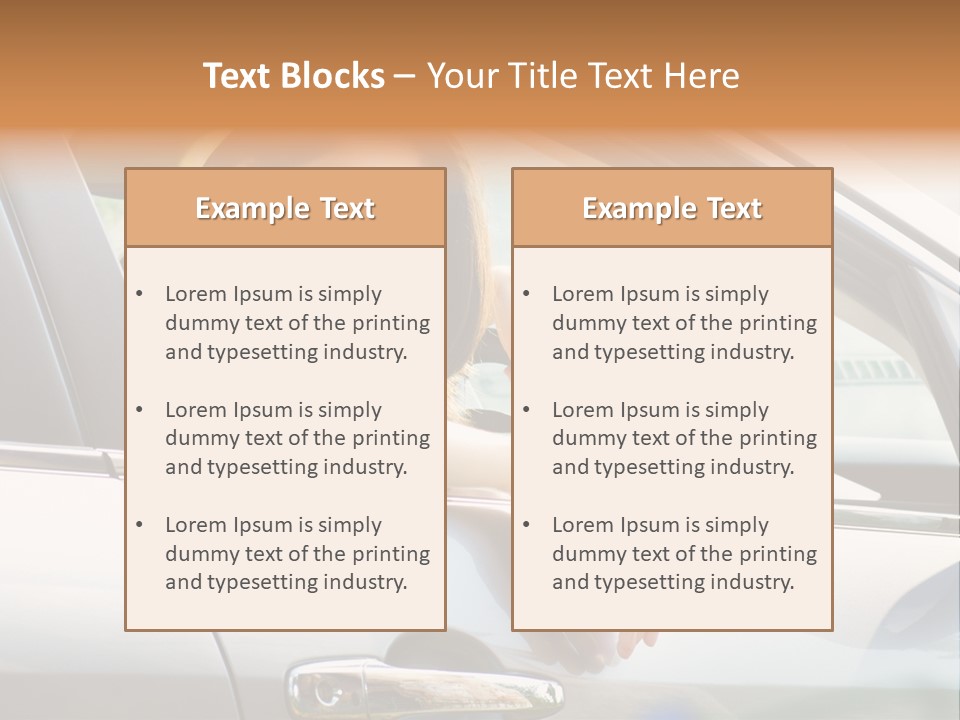 Woman Driving Automobile PowerPoint Template