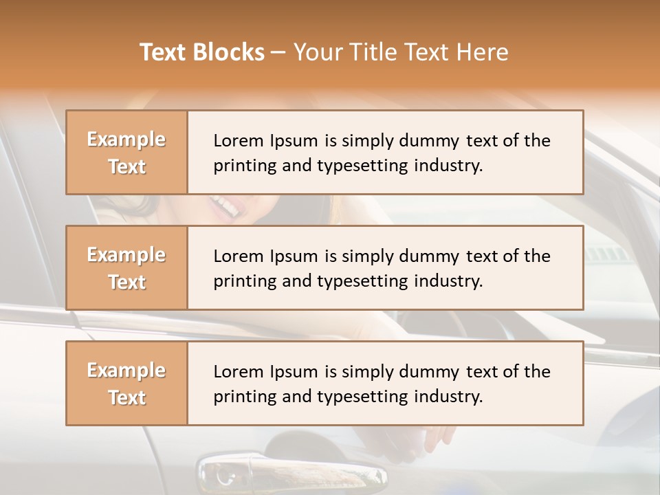 Woman Driving Automobile PowerPoint Template