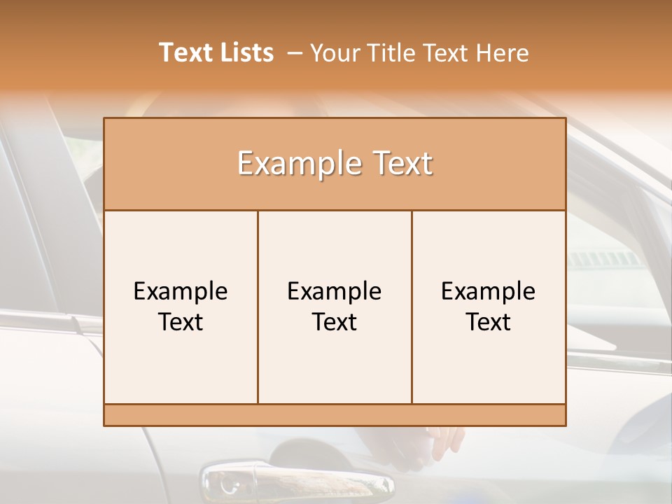 Woman Driving Automobile PowerPoint Template