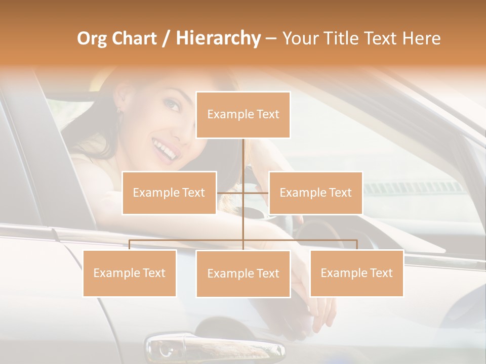 Woman Driving Automobile PowerPoint Template