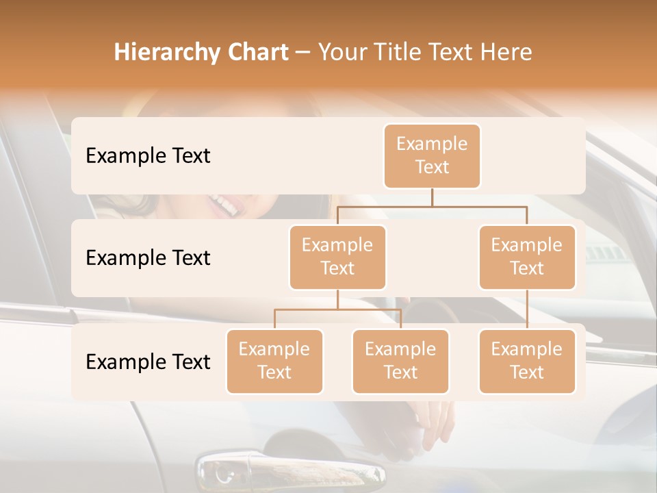 Woman Driving Automobile PowerPoint Template