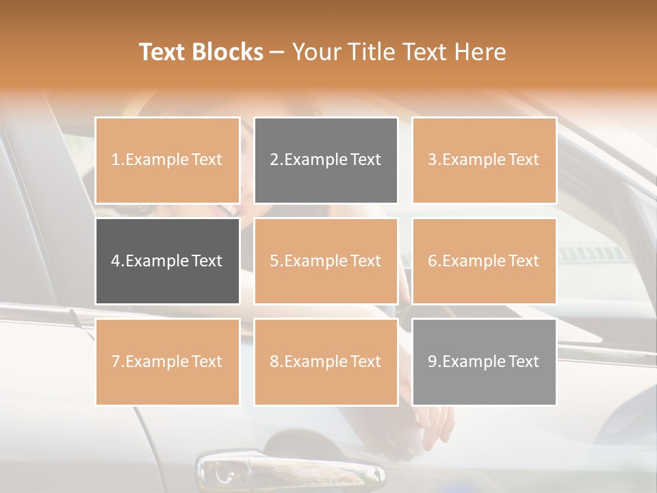 Woman Driving Automobile PowerPoint Template