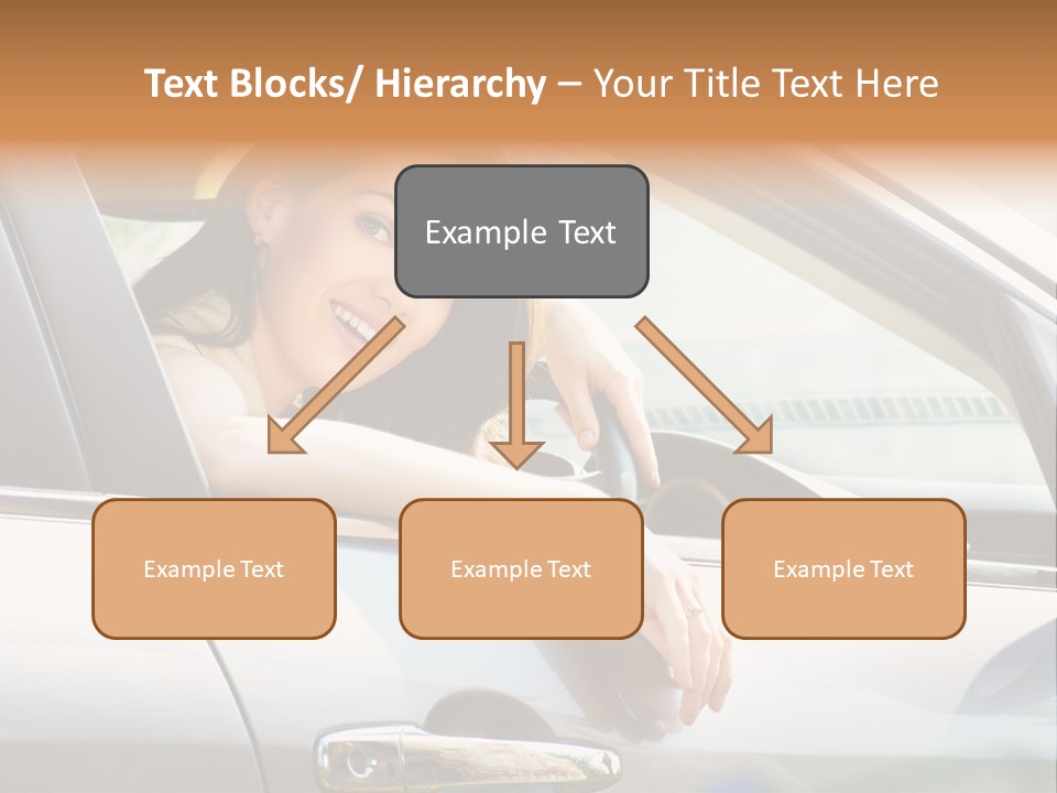 Woman Driving Automobile PowerPoint Template