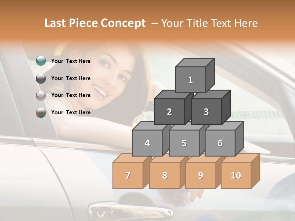 Woman Driving Automobile PowerPoint Template